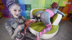 Thumbnail of Dominatrix Teases And Pushes Heavily Tattooed SISSY To Anal Orgasm With Doxy, Anal Fuckmachine And Cockbondage