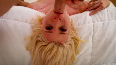 Thumbnail of ARYA FAE Cute Petite Skinny Blonde Huge 10" Cock All The Way Down Deepthroat Blowjob And Cum Load Swallow