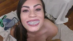 Thumbnail of VERONICA VALENTINE Cute 19 YO With Braces POV Blowjob And Cum Swallow Cum Play