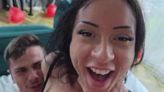 Thumbnail of Hard Threesome With Hot Slut Brunette With Tommy Cabrio!! Caramella Del X & Jimmy Bud