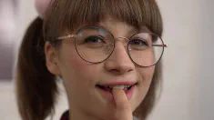 Thumbnail of First Anal For Petite Girl With Gapes And Cum In Mouth
