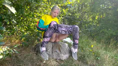 Thumbnail of Pissing In Public - Peed On A Stone With A Squirt
