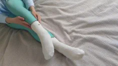 Thumbnail of Socks Over Pantyhose Is A Great Outfit For Sockjob
