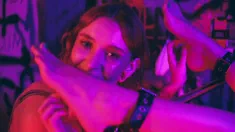 Thumbnail of Sub Girl With Big Feet Locked To Spreader Bar For The Pleasure Of Her Goddess