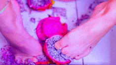 Thumbnail of Bare Toes Crushing Juicy Fruit