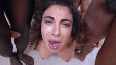 Thumbnail of HARDCORE INTERRACIAL GANGBANG! 6On1 Lady Ana Gets Double Anal Fucking From Six Cocks With Prolapse And Squirt