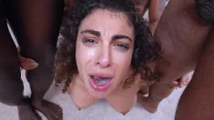 Thumbnail of HARDCORE INTERRACIAL GANGBANG! 6On1 Lady Ana Gets Double Anal Fucking From Six Cocks With Prolapse And Squirt