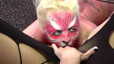 Thumbnail of Intimate Moment Dressed As Cats