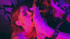 Thumbnail of Sub Girl With Big Feet Locked To Spreader Bar For The Pleasure Of Her Goddess