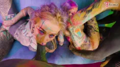 Thumbnail of ALT Horny TATTOOED Sluts Love To Get ROUGH Fucked By Two COCKS