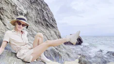 Thumbnail of Eating Choco Cake On Diamond Blue Beach SFW