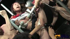 Thumbnail of Japanese Student Squirts And Gets Hard Anal And Pussy Fuck In Hot Gangbang
