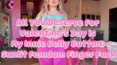 Thumbnail of All You Deserve For Valentines Day Is My Innie Belly Button: Sunlit Femdom Finger Fuck