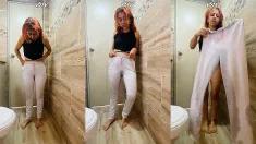 Thumbnail of Piss On Yoga Pants In The Badroom