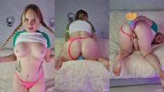 Thumbnail of Slut Destroys Her Holes With A Huge Dildo