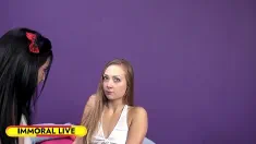 Thumbnail of Slut Training Threesome Makes Submissive Southern Belle Sadie Blair Squirt – Immoral Live 4K