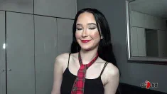Thumbnail of Shy Young Girl Dares A Creampie Gangbang With Older Guys