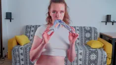 Thumbnail of Ritzy Rain Piss Her Panties, Soak Them In Her Mouth And Lick Piss From The Floor. 18Yo Piss Slut