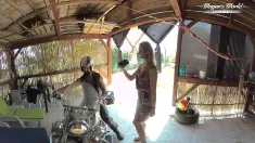 Thumbnail of Regina Gold On Motorcycle