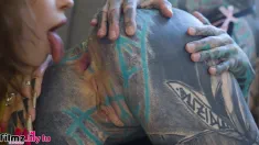 Thumbnail of Alt-Punk Teen Girls Share A TATTOO Cock