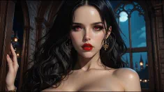 Thumbnail of Crimson Vampire's Sexy Thirst ~ AI-Generated