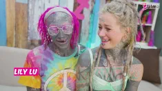 Thumbnail of Inked Girls In Mayhem Squirting Sex Orgy With Anal Fucking, Blowjobs And Double Penetration!