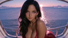 Thumbnail of Ocean Heat From The Pink-Eyed Temptress ~ AI-Generated