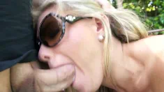 Thumbnail of Outdoors In The Sun We Find Aubrey Adams Rubbing Herself And Fucking Too