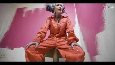 Thumbnail of Skinny Tattooed Girl Work Wear Gets Horny Painting Solo Masturbation, ANAL, GAPES, SQUIRT
