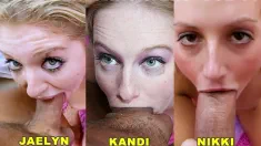 Thumbnail of Teen Deepthroaters Volume 14 - 3 Amazing 18 & 19 YO Deepthroat Blowjobs - Featuring Jaelyn Fox, Kandi Hart, Nikki Hilton