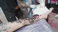 Thumbnail of Big Boobed Tattoo Girl Gets Anal Fuck During A Tattoo Session - Gaping And ATM