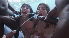 Thumbnail of Sexy Sluts Jazmine White And Maily Presly Fuck Three Big Studs With Double Anal Penetration 0% Pussy ,A Lot Of Piss Drinking And Cum Swallow