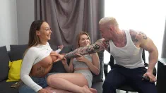 Thumbnail of Ashby Winter Wants Fake Tits Like Her Friend Lera Murr – Negotiates With Sam Garro On The Couch