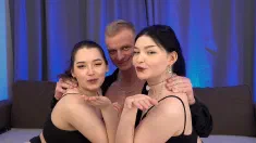 Thumbnail of Huge Cock And Two Pussies