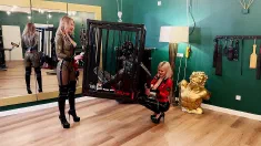 Thumbnail of DAVINA DUST AND LUCY PUT PERV IN THE HANGING CAGE