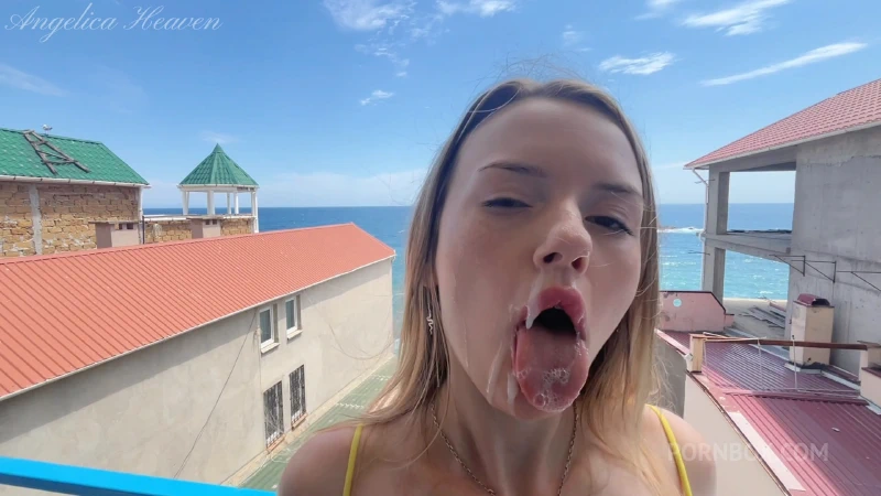 Angelica Heaven gets a facial while on holiday