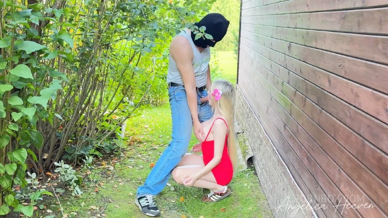 Angelica Heaven's tits are groped by a masked man