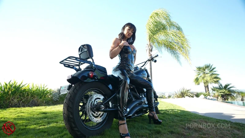 Leather clad Kitty Chow